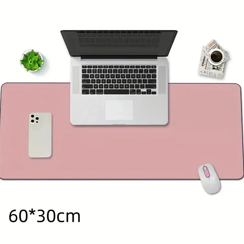 1 Pcs Large Size 60*30Mm Office Desk Protector Mat PU Leather Waterproof Mouse Pad Desktop Keyboard Desk Pad Gaming Mousepad