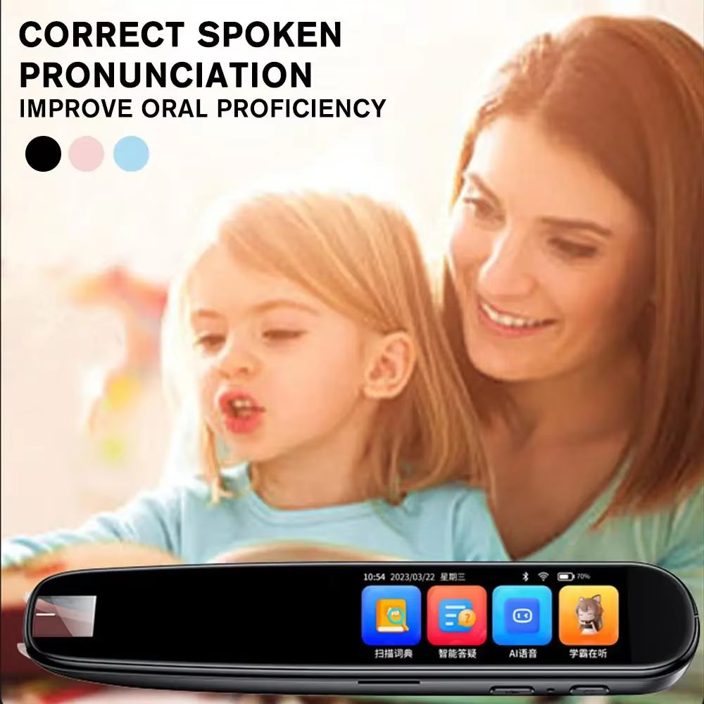 Smart AI Scan Reader Portable Voice Translator Scanner Pen WIFI AI Voice 112 Languages Translator for Dyslexia Autism