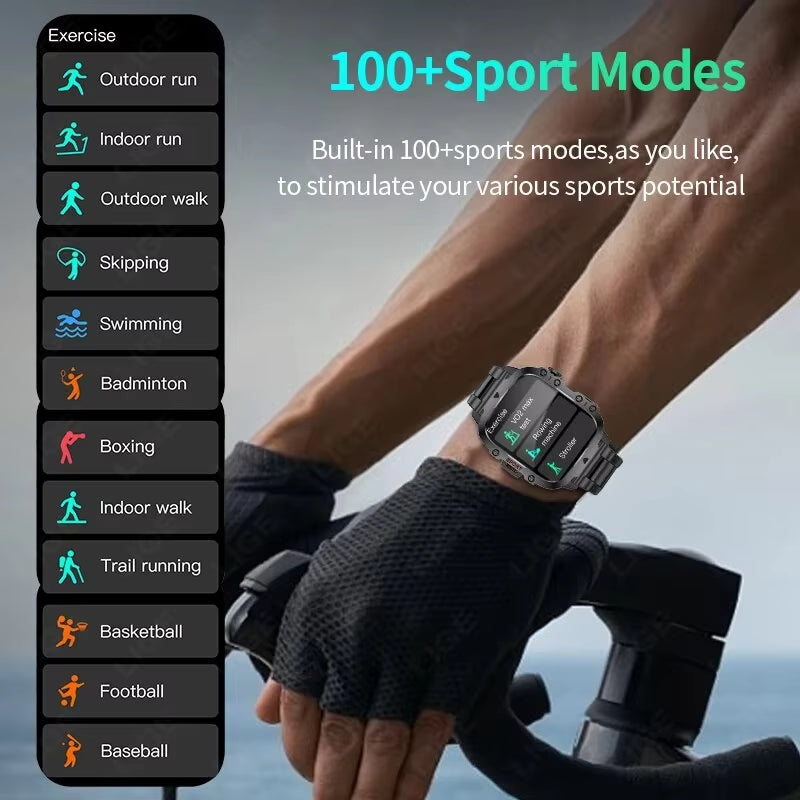 New Smart Watch 1.96 Inch Screen 420 Mah Bluetooth Call Voice Assistant Watch Sports Fitness Waterproof Smartwatch for Men