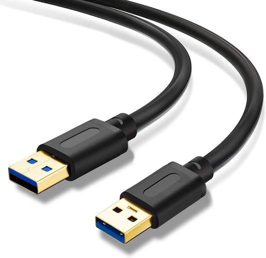 USB 3.0 a to a Male Cable 3Ft,Usb to USB Cable USB Male to Male Cable USB Cord with Gold-Plated Connector for Hard Drive Enclosures, DVD Player, Laptop Cooler (3Ft/1M)