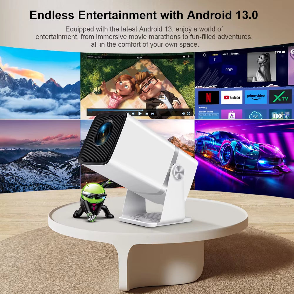 TD80W Full HD 1080P Mini Projector 4K Android Wifi 3D Smart Tv Video Projector Home Theater Portable Projector PK HY320