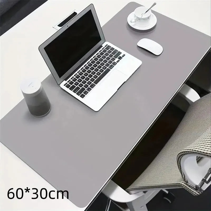 1 Pcs Large Size 60*30Mm Office Desk Protector Mat PU Leather Waterproof Mouse Pad Desktop Keyboard Desk Pad Gaming Mousepad