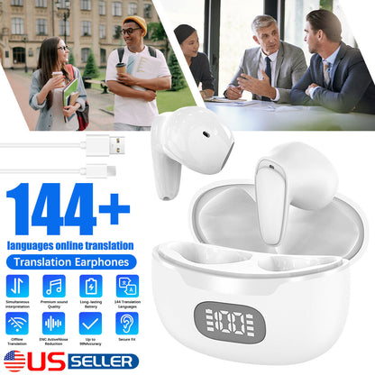 2025 AI Translation Earbuds Language Translation Device 144 Languages & Accents