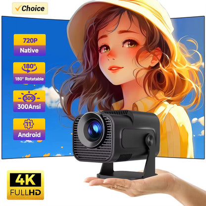 Android 11 390ANSI HY320 Projector 4K Native 1080P Dual Wifi6 BT5.0 Cinema Outdoor Portable Projetor Upgrated HY300